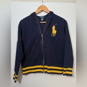 Boys Polo Zip Up Hoodie